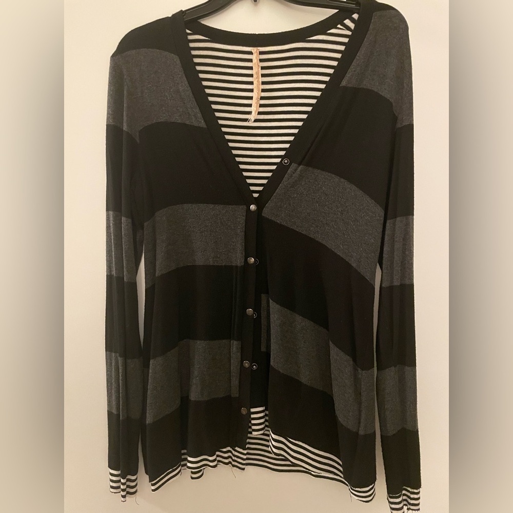 Bailey 44 Striped Stretch Cardigan